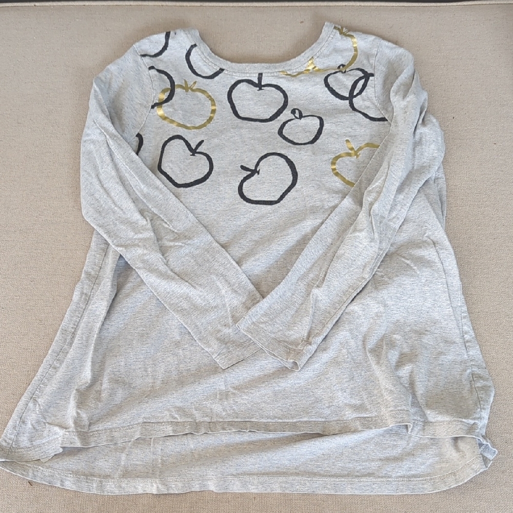 Tea Collection Gray and Gold Kids Long Sleeve Tee